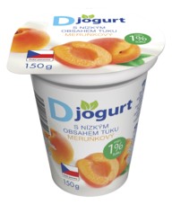 D-jogurt meruňka 150 g (s nízkým obsahem tuku min. 1%, s cukrem a sladidlem)