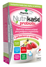 Nutrikaše probiotic - s jahodami a vanilkou 180 g (3x60g)