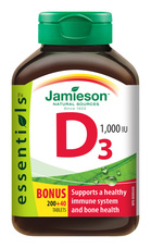 J - Vitamín D3 1000 IU 200+40 tbl.BONUS