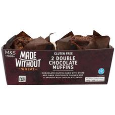 Muffiny s kousky bílé a hořké čokolády plněné čokoládovým krémem 200 g