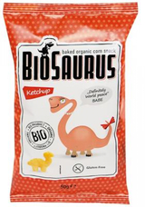 Biosaurus bio kukuřičné křupky s kečupem 50 g