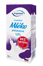 1,5% UHT mléko bez laktózy Mlékárna Pragolaktos  1l